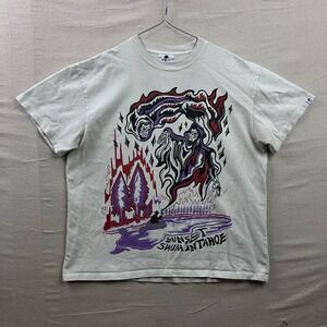Warren Lotas T-Shirt Mens XXL Off-White Sunset Swim In Tahoe Reaper Graphic